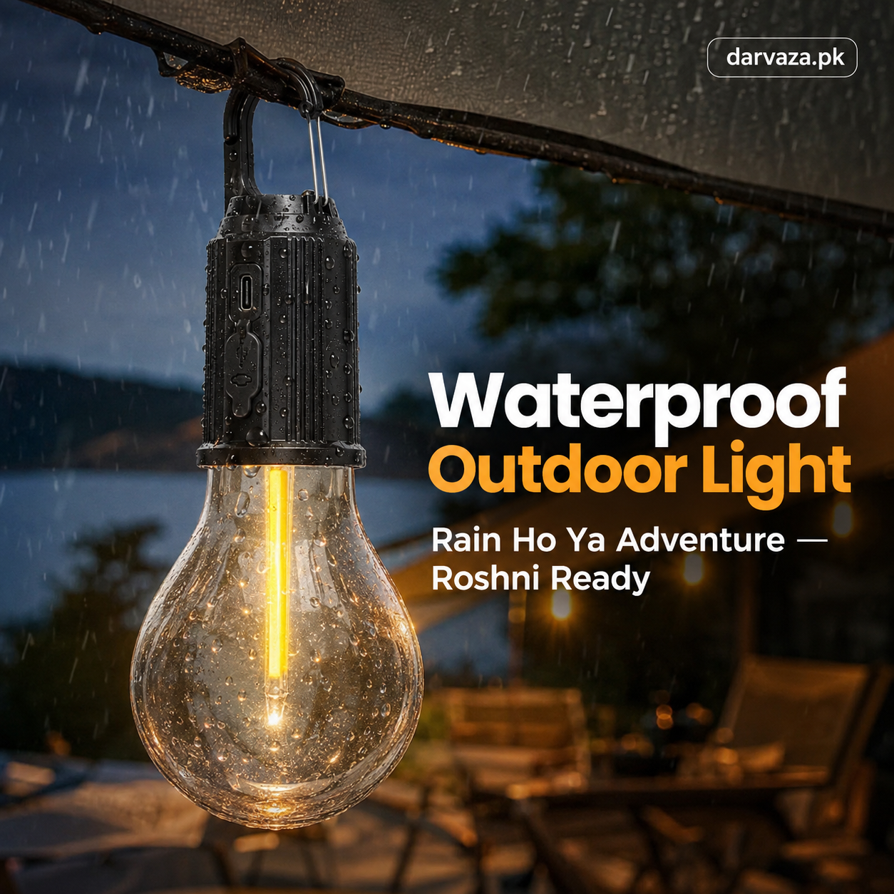 Buy 1 Get 1 Free Offer LED Lamp Bulb with Clip Hook Rechargeable Waterproof