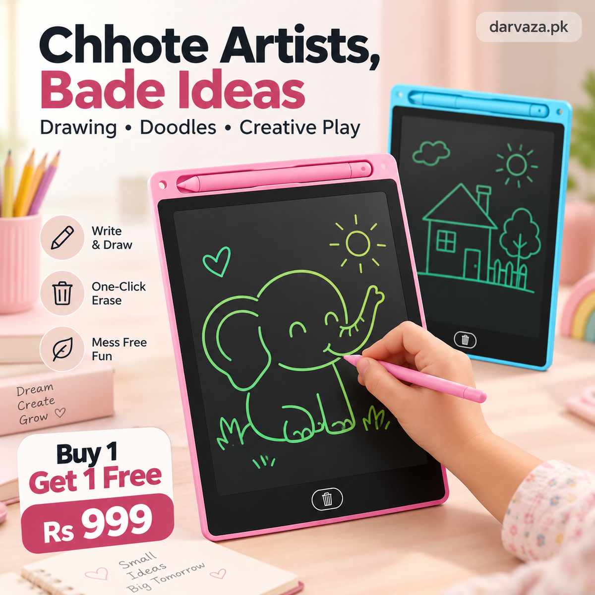 2 LCD Writing Tablets