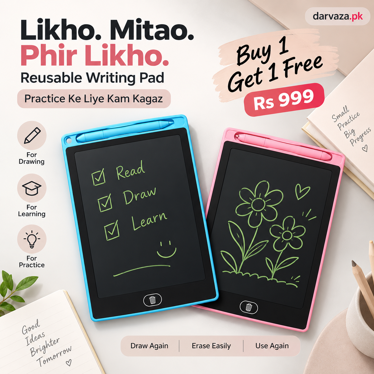 2 LCD Writing Tablets