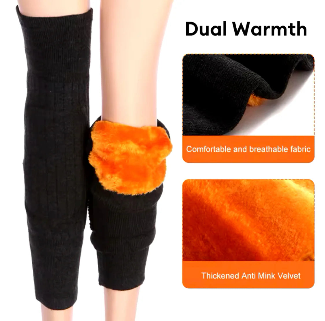 Thick Warm Wool Knee Warmer Pads β Super Elastic Knee Support Protector