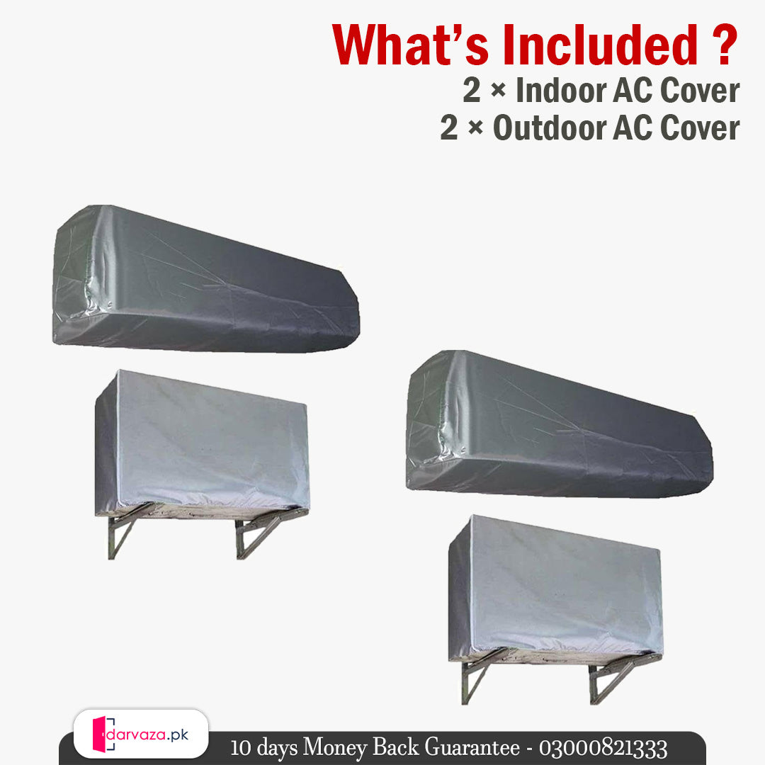 Waterproof Split AC Cover Set (Inner + Outer) β Universal Size for 1 Ton, 1.5 Ton and 2 Ton