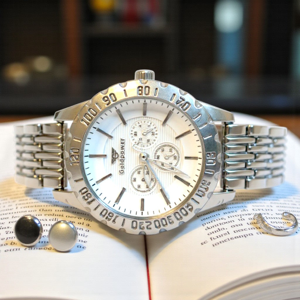 Silver Chronos Luxury Edition Watch