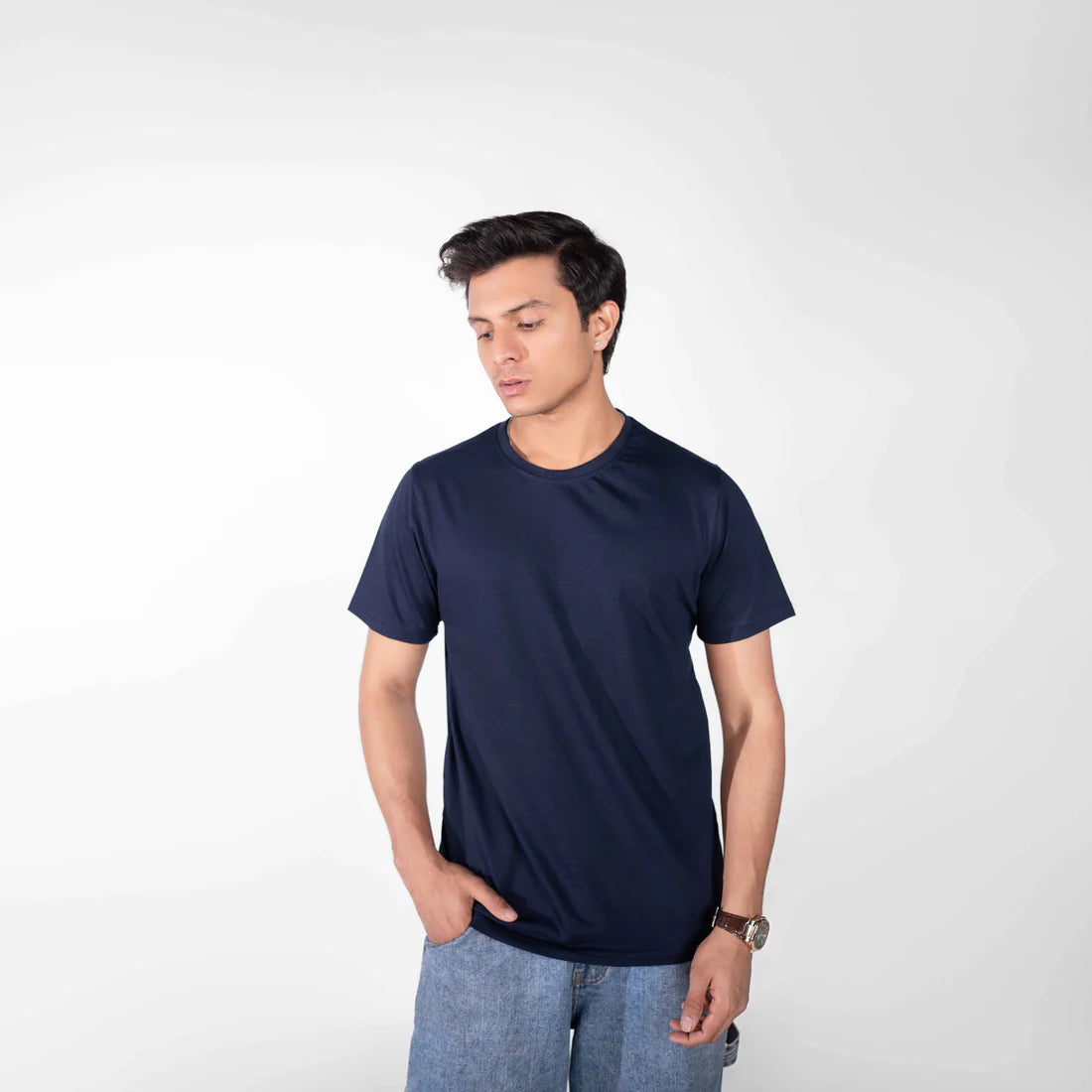 Navy Blue Basic T-Shirt