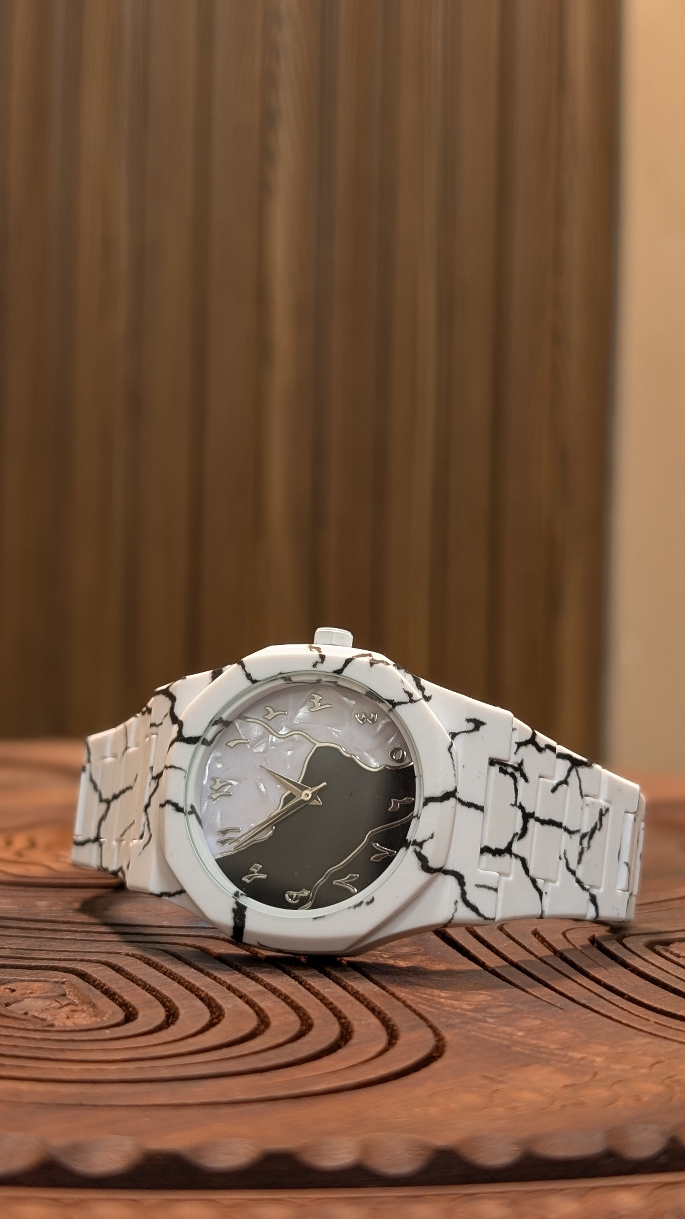 White Classic Arabic Aura β Marble Storm Edition