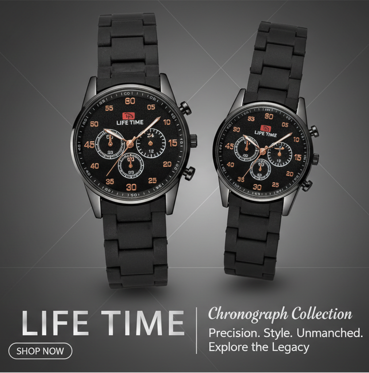 LT Royal Classic Black Couple Watch Set