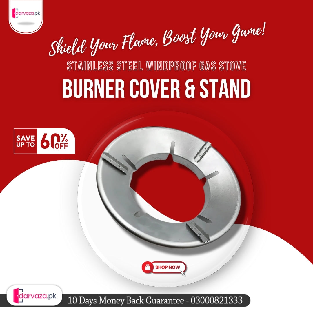 Stainless Steel Gas Stove Saver Windproof Cover Burner Stand