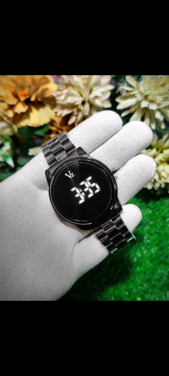 Vz Touch Screen Digtal Time Clock Chain Wristwatch For Men and Kids