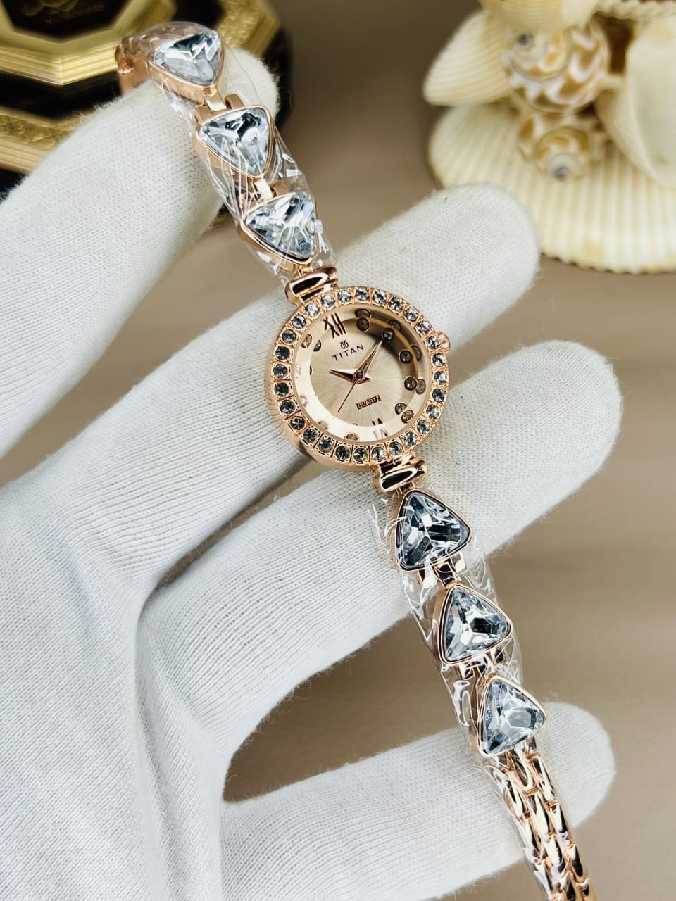 Women’s Titn Luxury Diamond Watch (Random Color Combo)