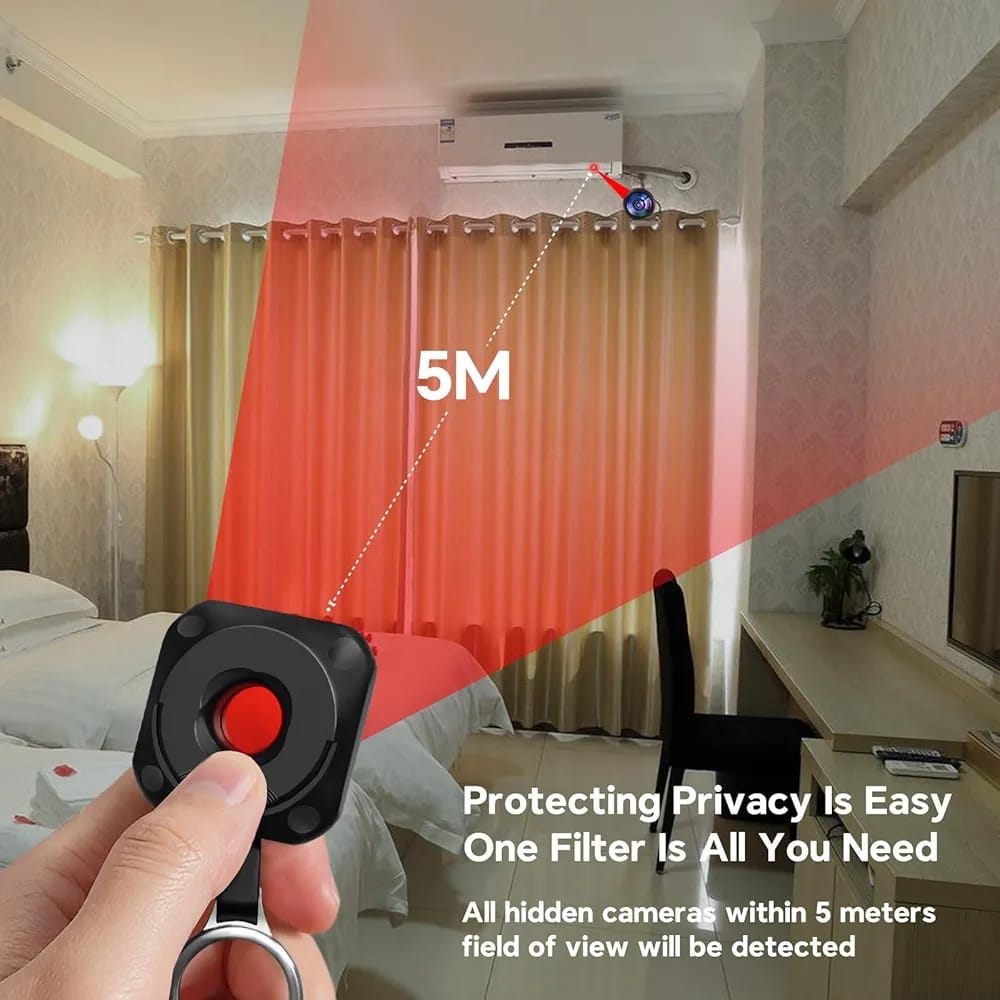 Portable Anti Camera Detector โ USB Rechargeable Privacy Protection Device | Hidden Camera Finder for Hotels & Travel