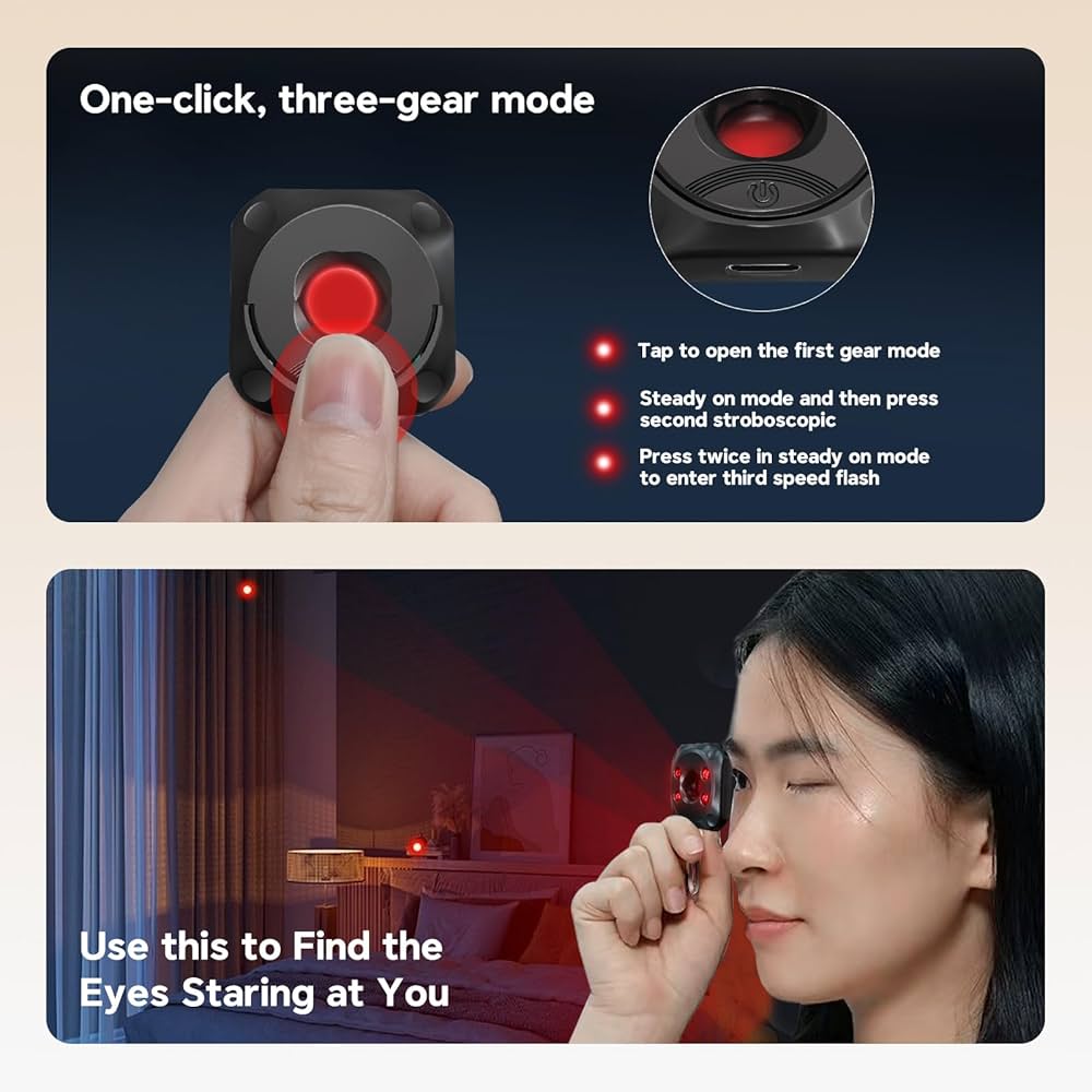 Portable Anti Camera Detector โ USB Rechargeable Privacy Protection Device | Hidden Camera Finder for Hotels & Travel