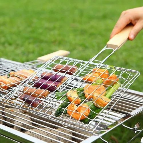 Multi Purpose Stainless Steel Barbecue Portable BBQ Grill Roast Grilling Tray Rs 1499