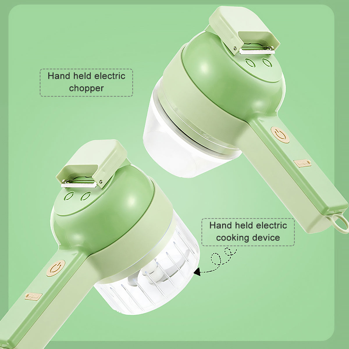 New Upgraded Electric Food Chopper Vegetable Chopper Vegetable Slicer Garlic Crusher Meat Grinder Machine Peeler Kitchen Tools