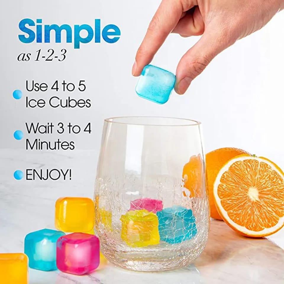 Grand Sale Offer Avail Buy 10 get 10 Free Offer Plastic Reusable Ice Cubes of Fashionable and Stylish Square Ice 20 Pcs in Rs 999