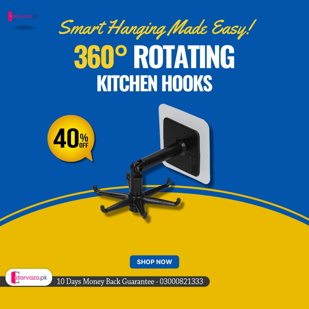 360° Rotated Kitchen Hooks Hanger
