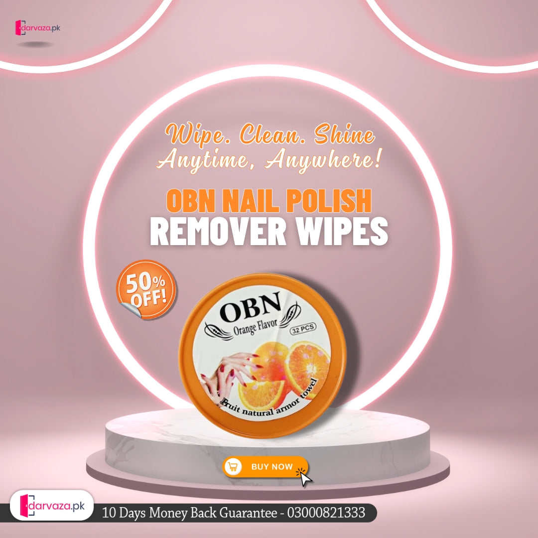 Pack of 2 Nail Polish Remover – 32 Wipes by OBN