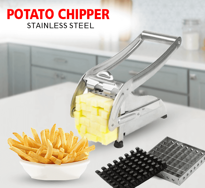 Stainless Steel French Fry Cutter Potato Slicer and Chipper Chip Cutter for Potatoes Carrots Cucumbers