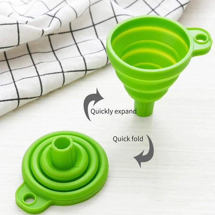 Collapsible Silicone Foldable Funnel for Kitchen