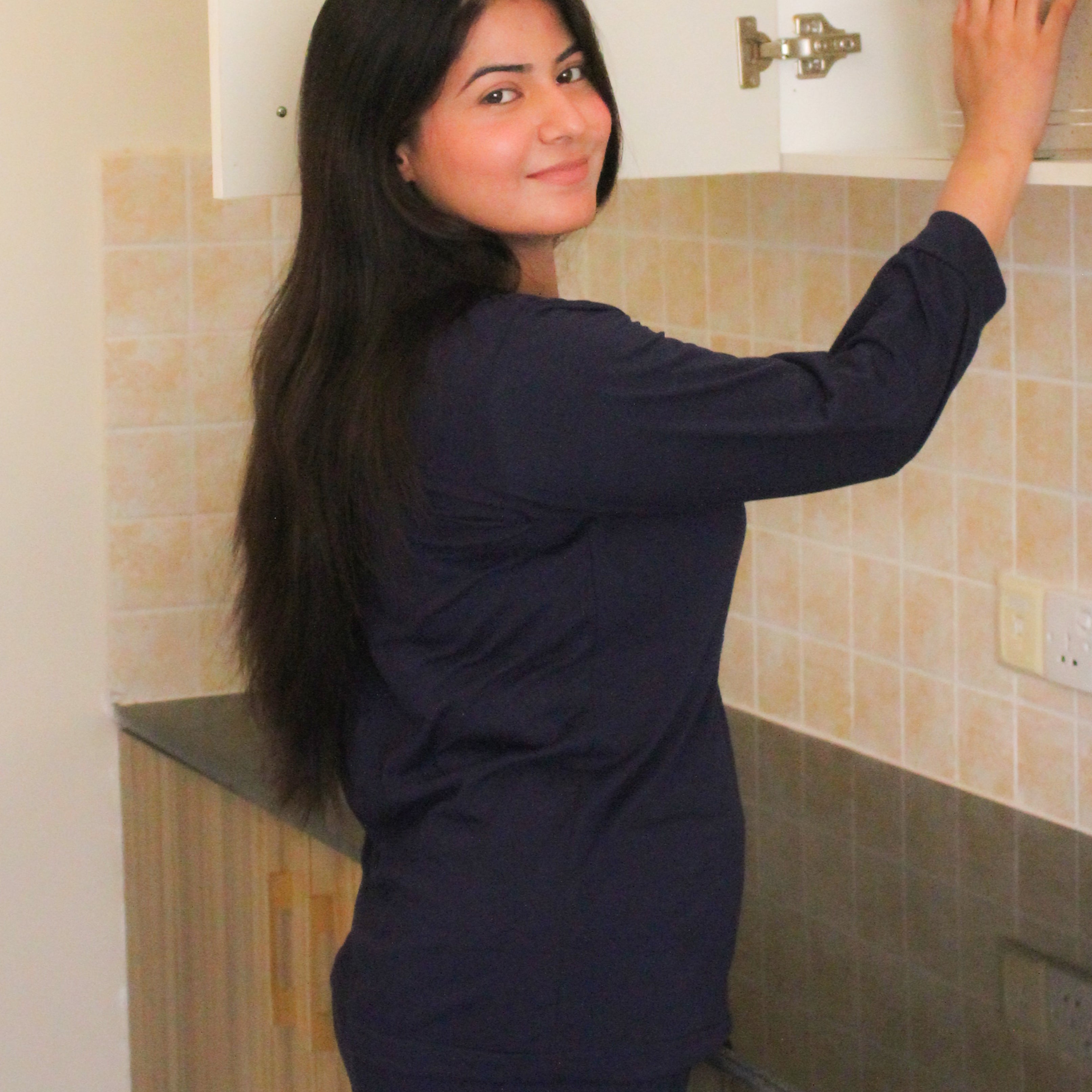 V-Neck Navy Blue Women’s PJ Set