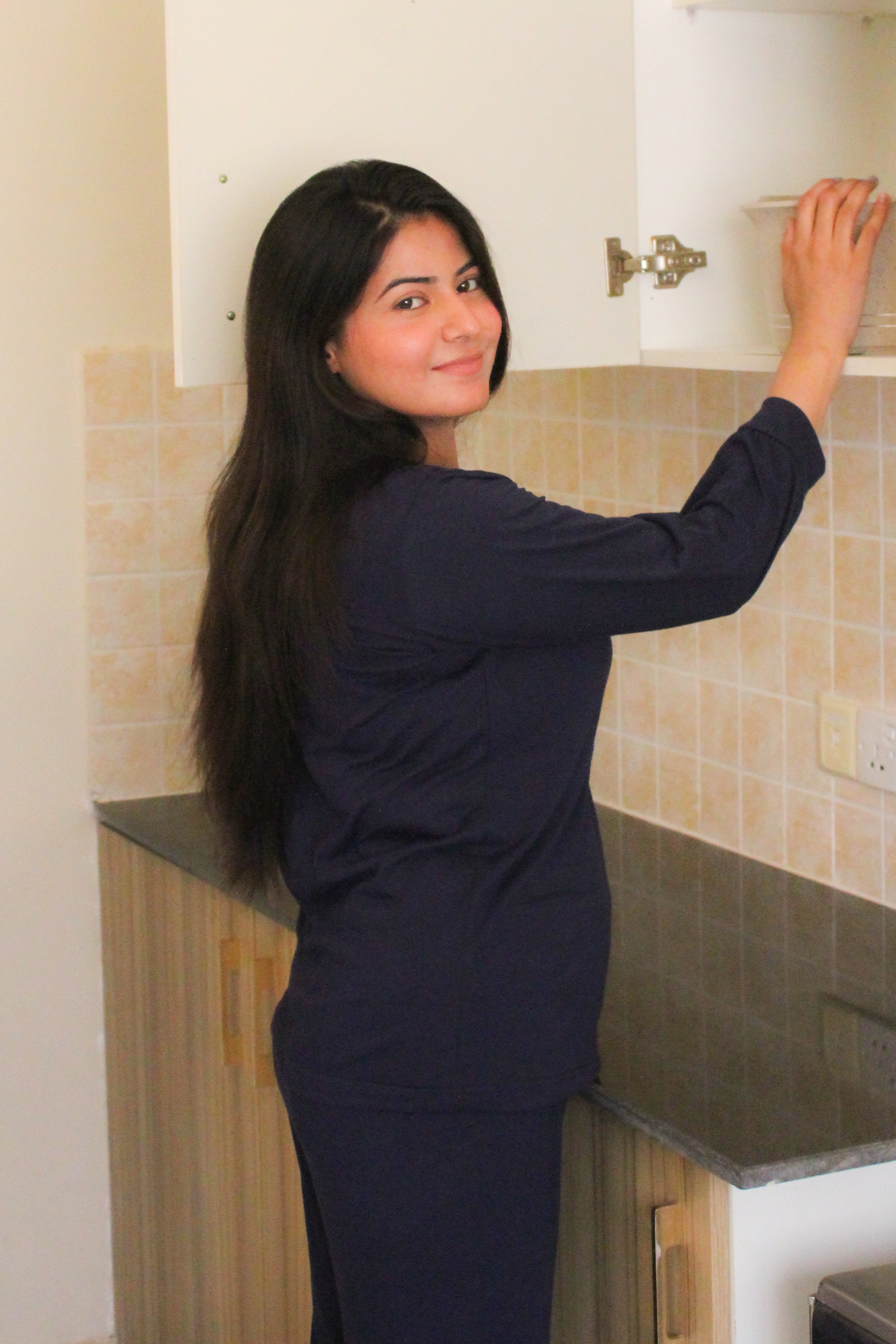 V-Neck Navy Blue Women’s PJ Set