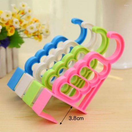 (Deal of 6 Pcs) Multi-Function Wardrobe Over The Door Multi Hanger Holder with 5 Holes for Clothing and Towel