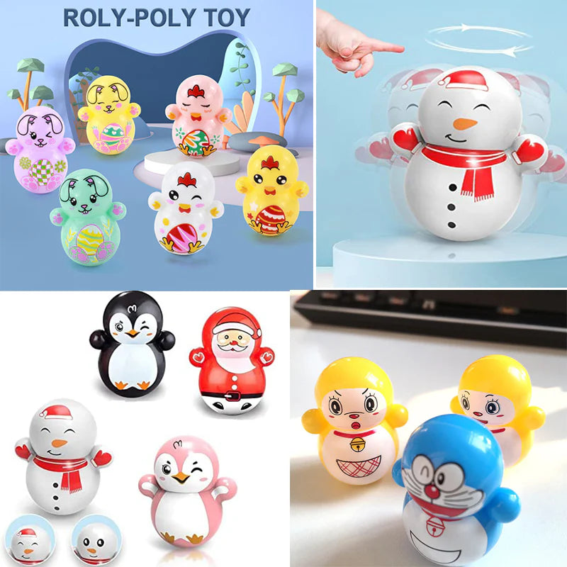 Roly-Poly Toy Tumbler Shaking Fidget Doll (Random Color) – 3Pcs