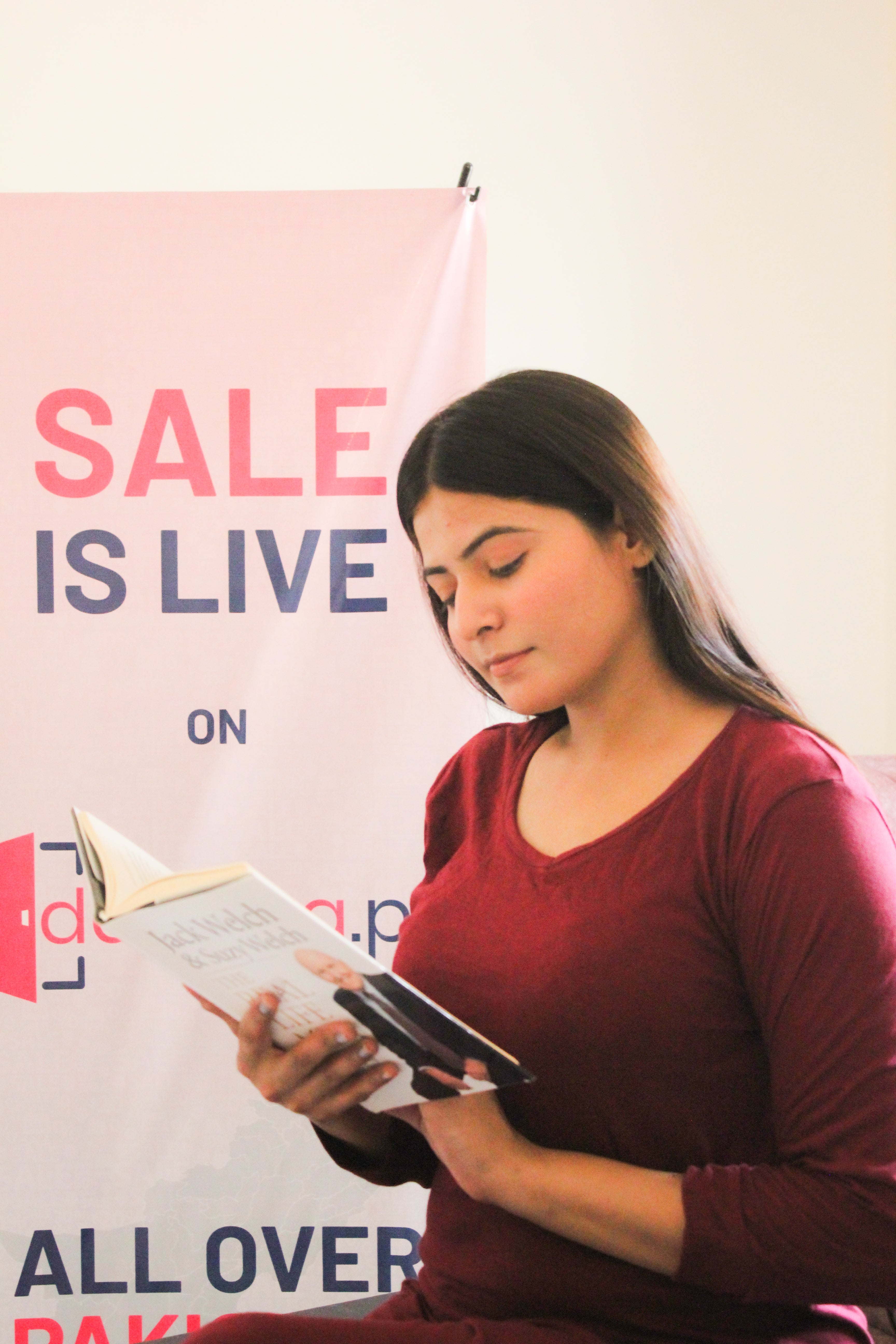 Maroon V-Neck Women's PJ Set