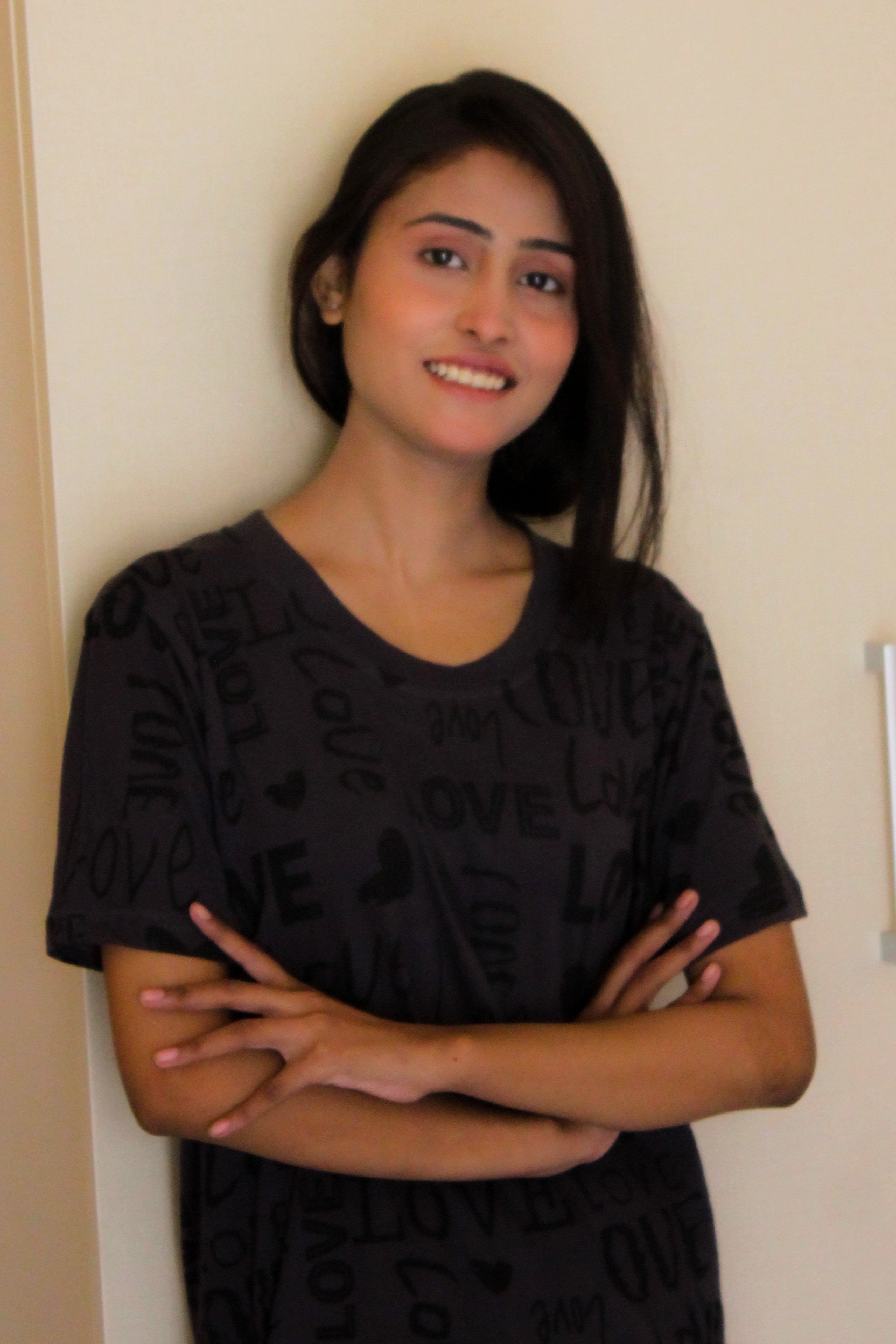 Gray Love Printed Shirt and Trouser Nightwear