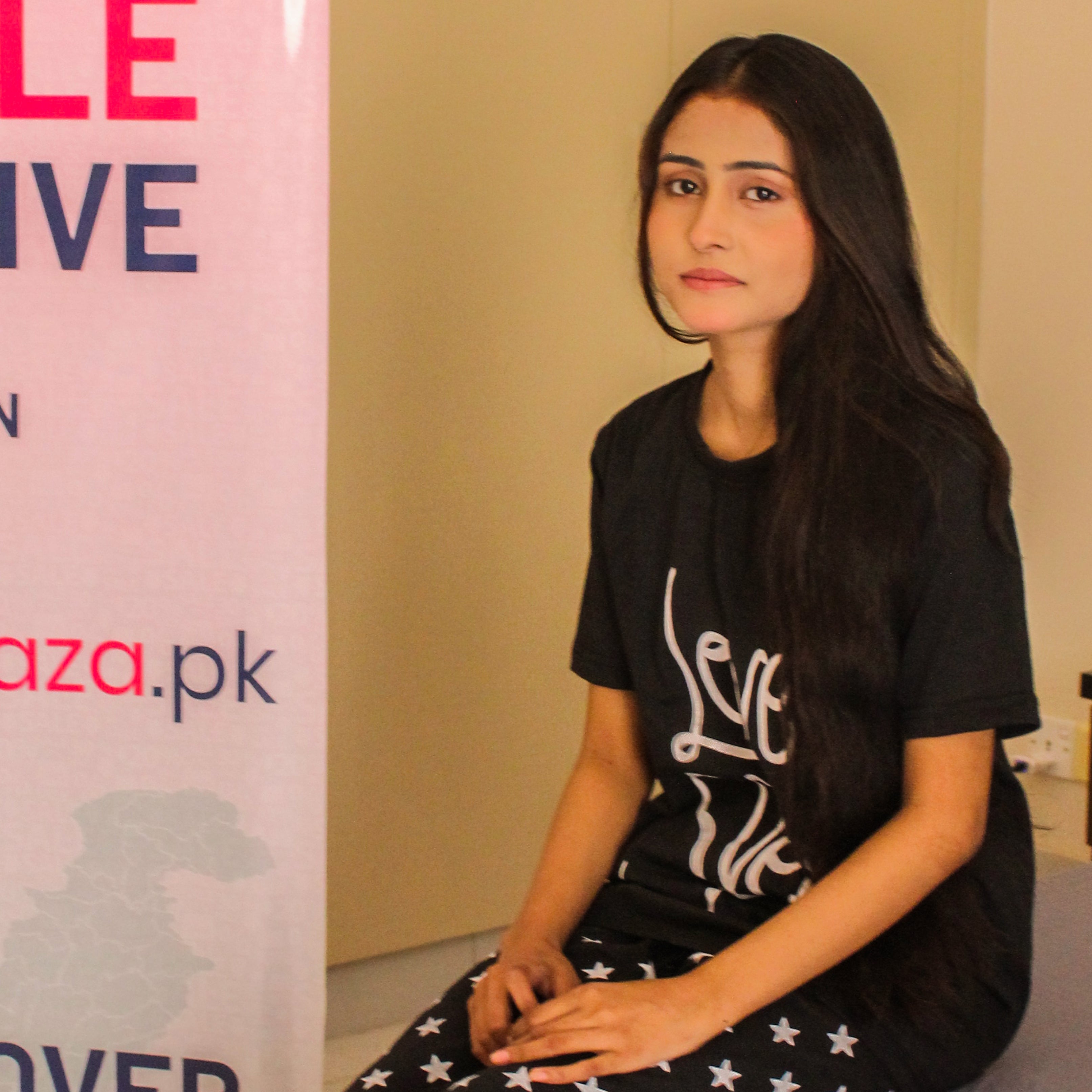 Black Love Sleep Printed Nightwear