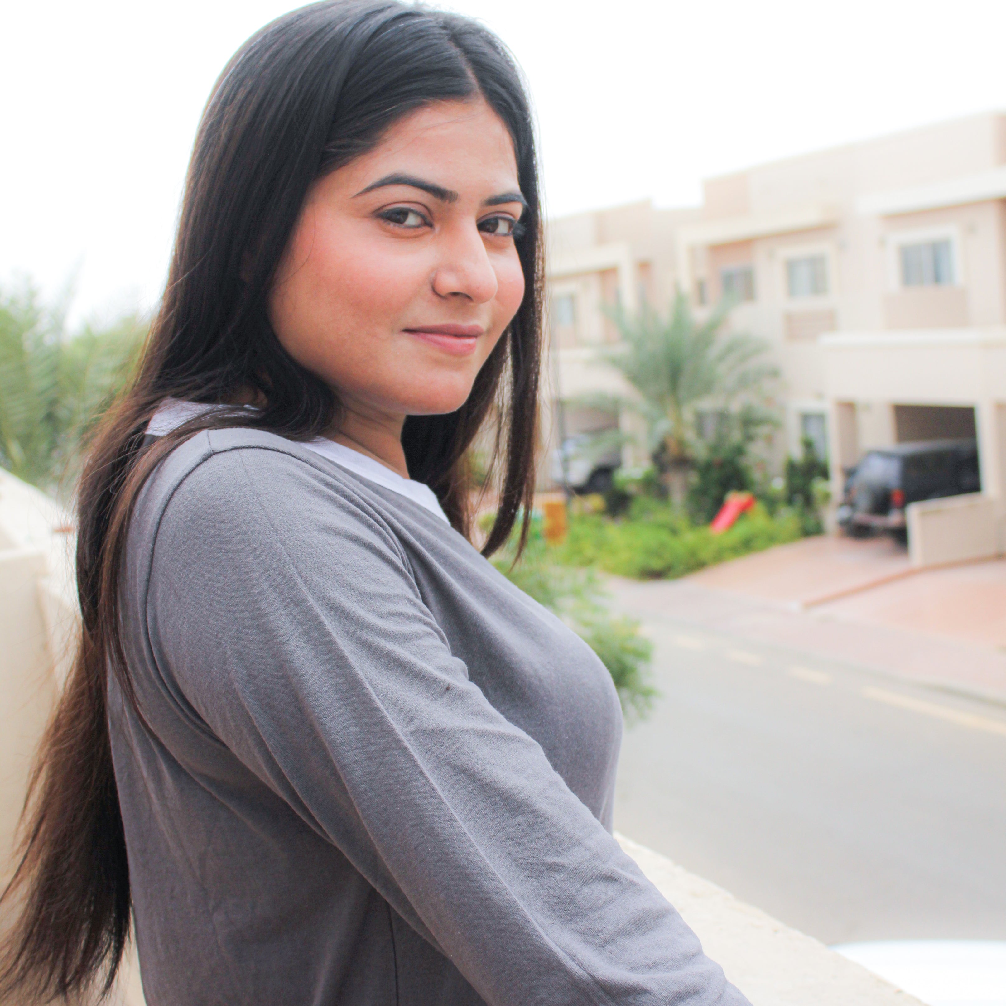 Grey White Round Neck Plazzo PJ Set