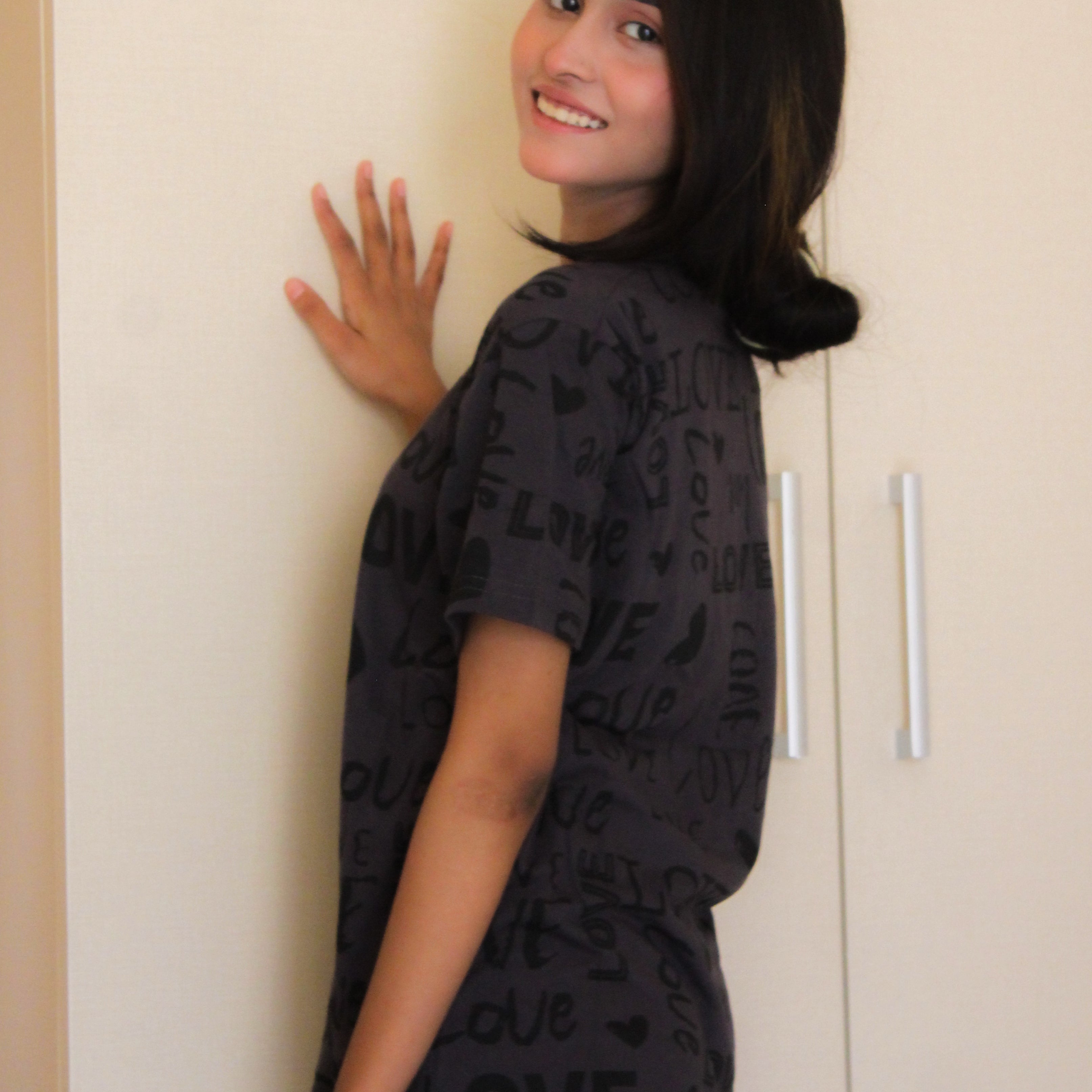 Gray Love Printed Shirt and Trouser Nightwear