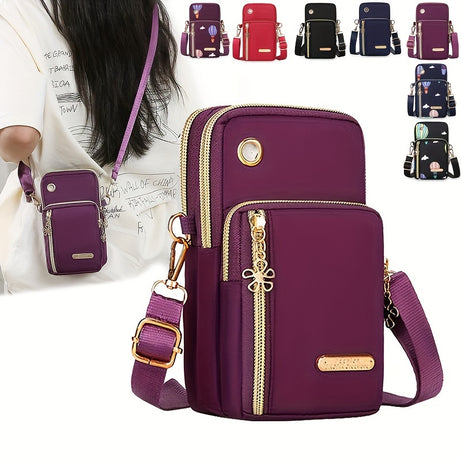 Stylish Premium Quality 3 Zippers Crossbody Bags For Cell Phones and Other Small Personal Items