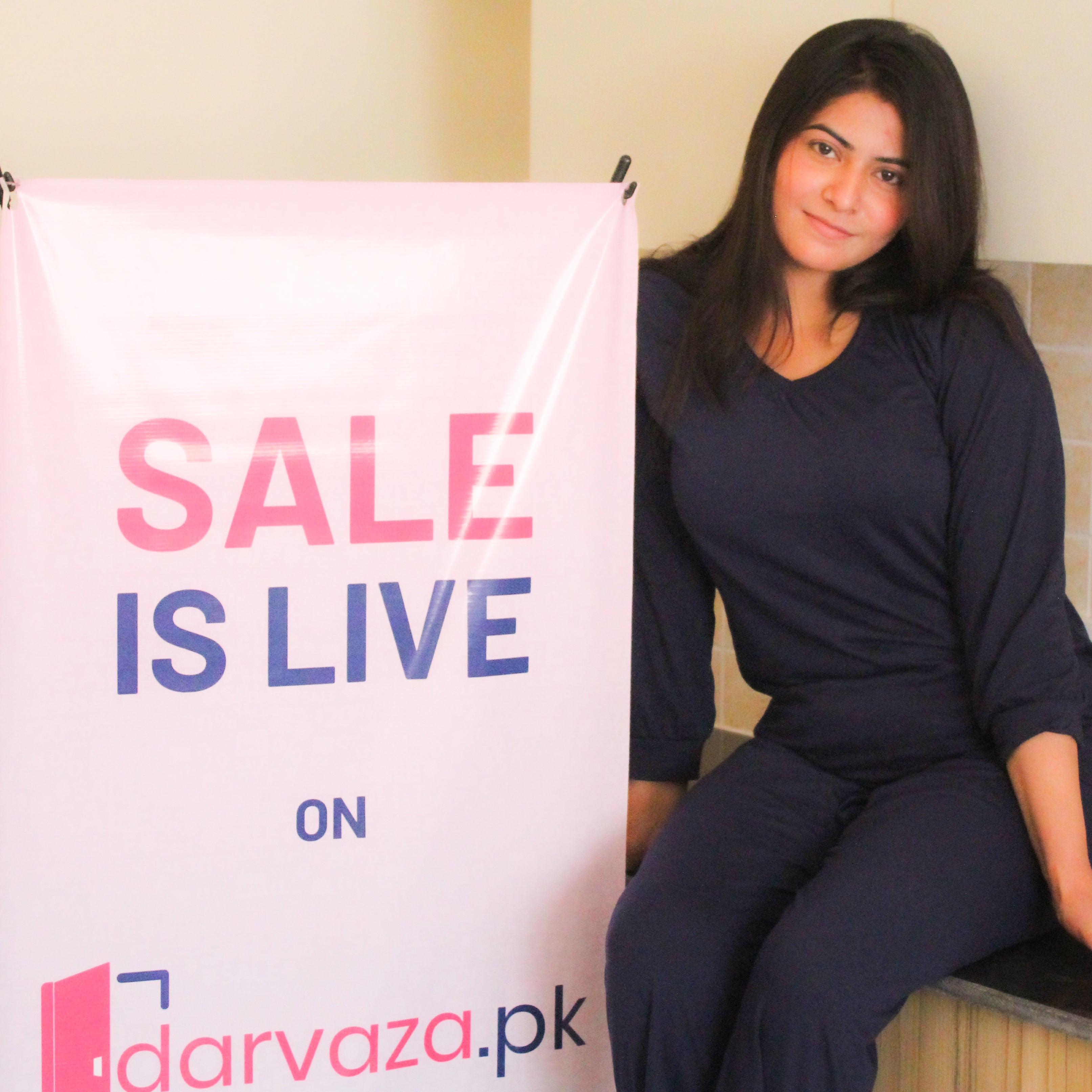 V-Neck Navy Blue Women’s PJ Set