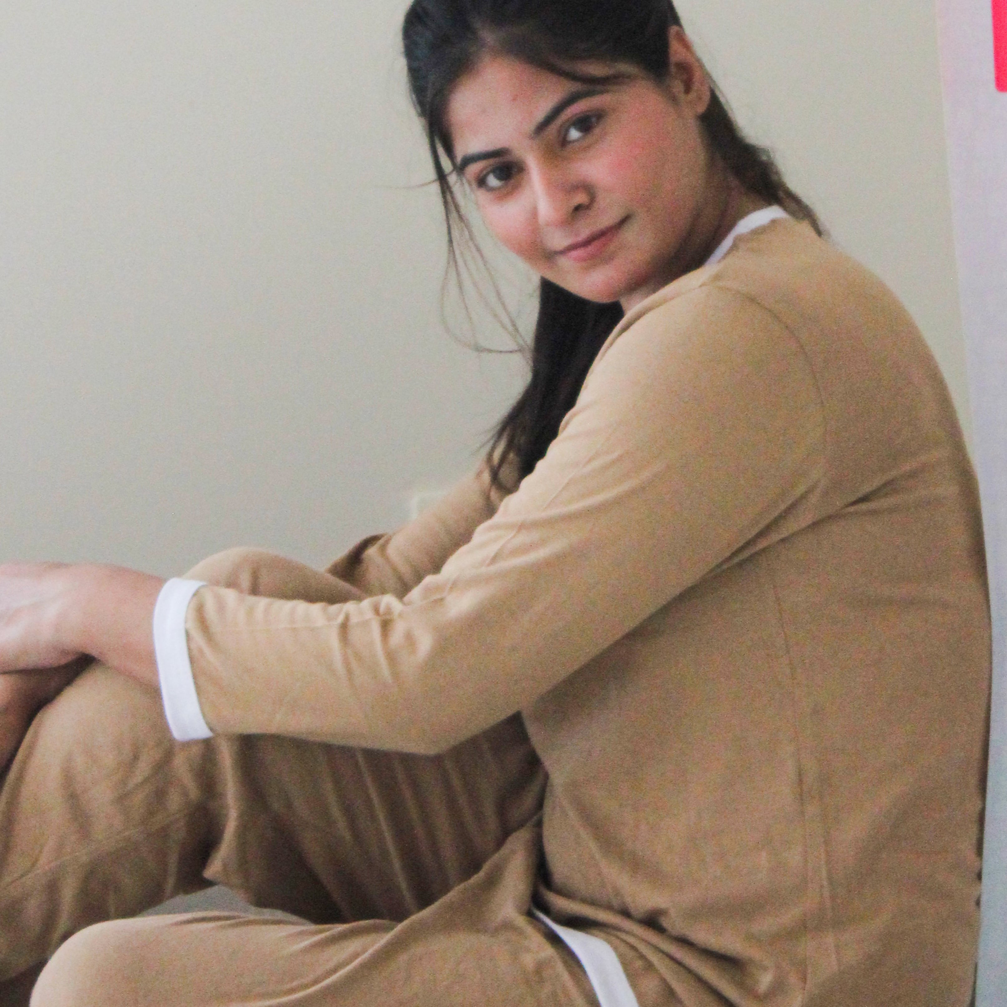 Skin White Round Neck Plazzo PJ Set