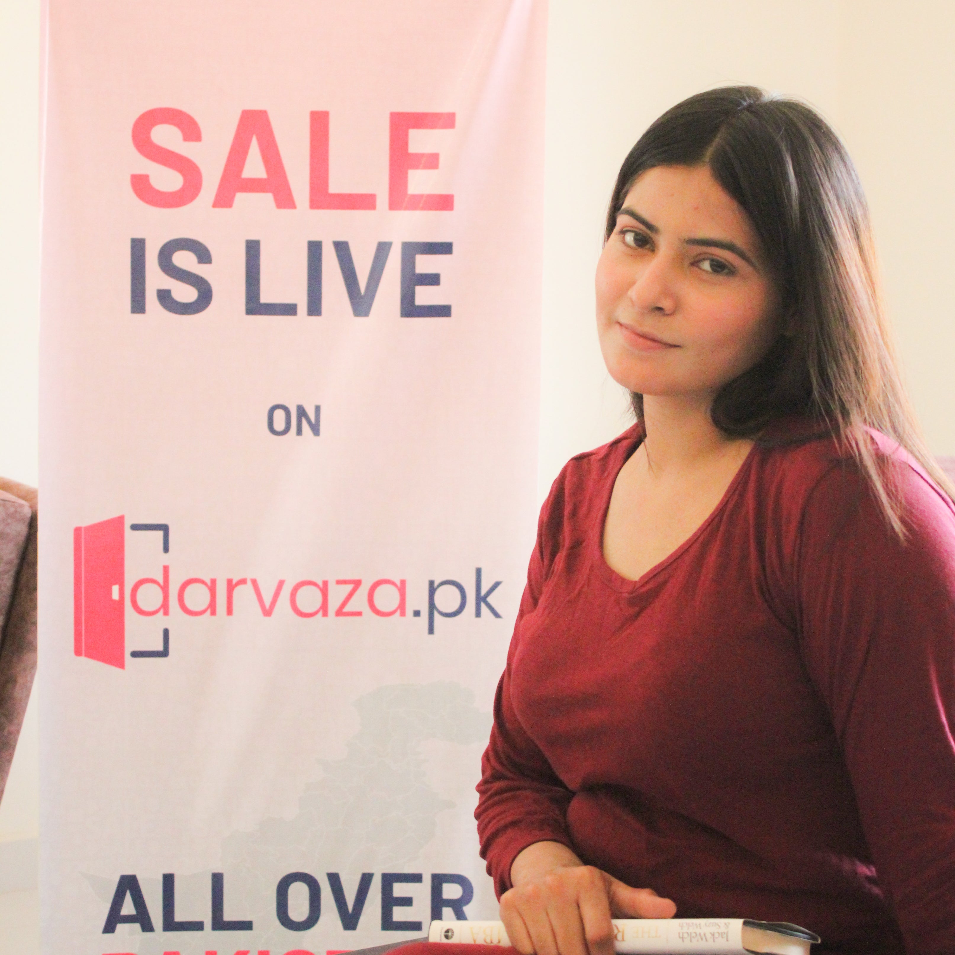 Maroon V-Neck Women's PJ Set