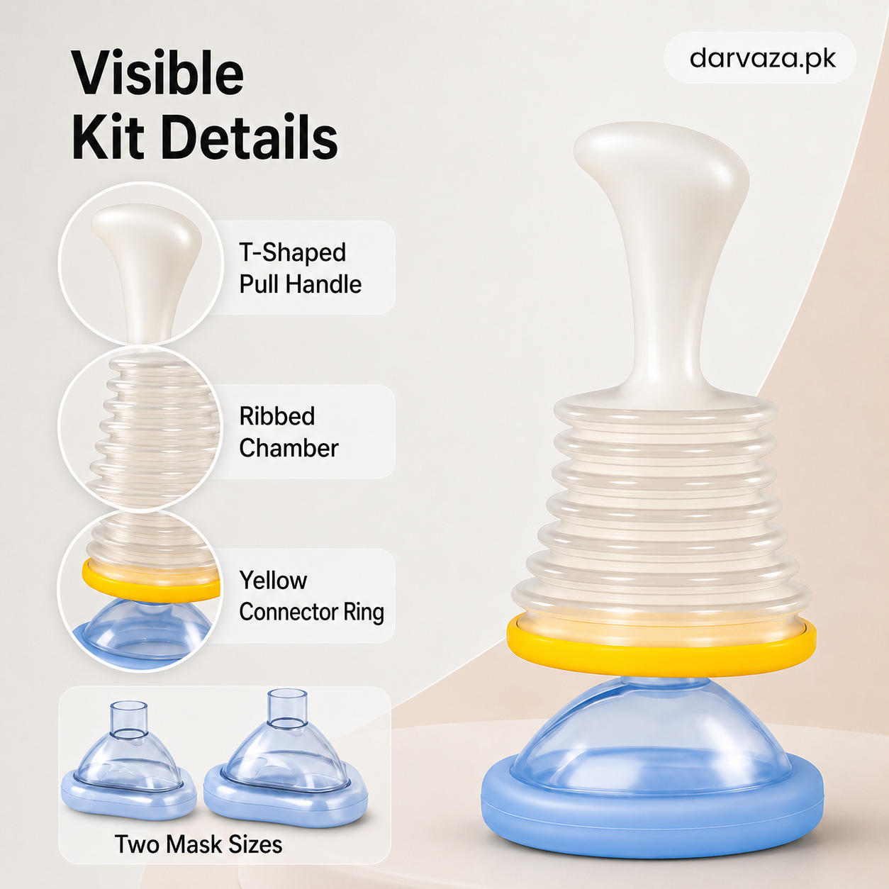 Portable Anti-Choking Suction Rescue Device Kit — Adult & Child Masks