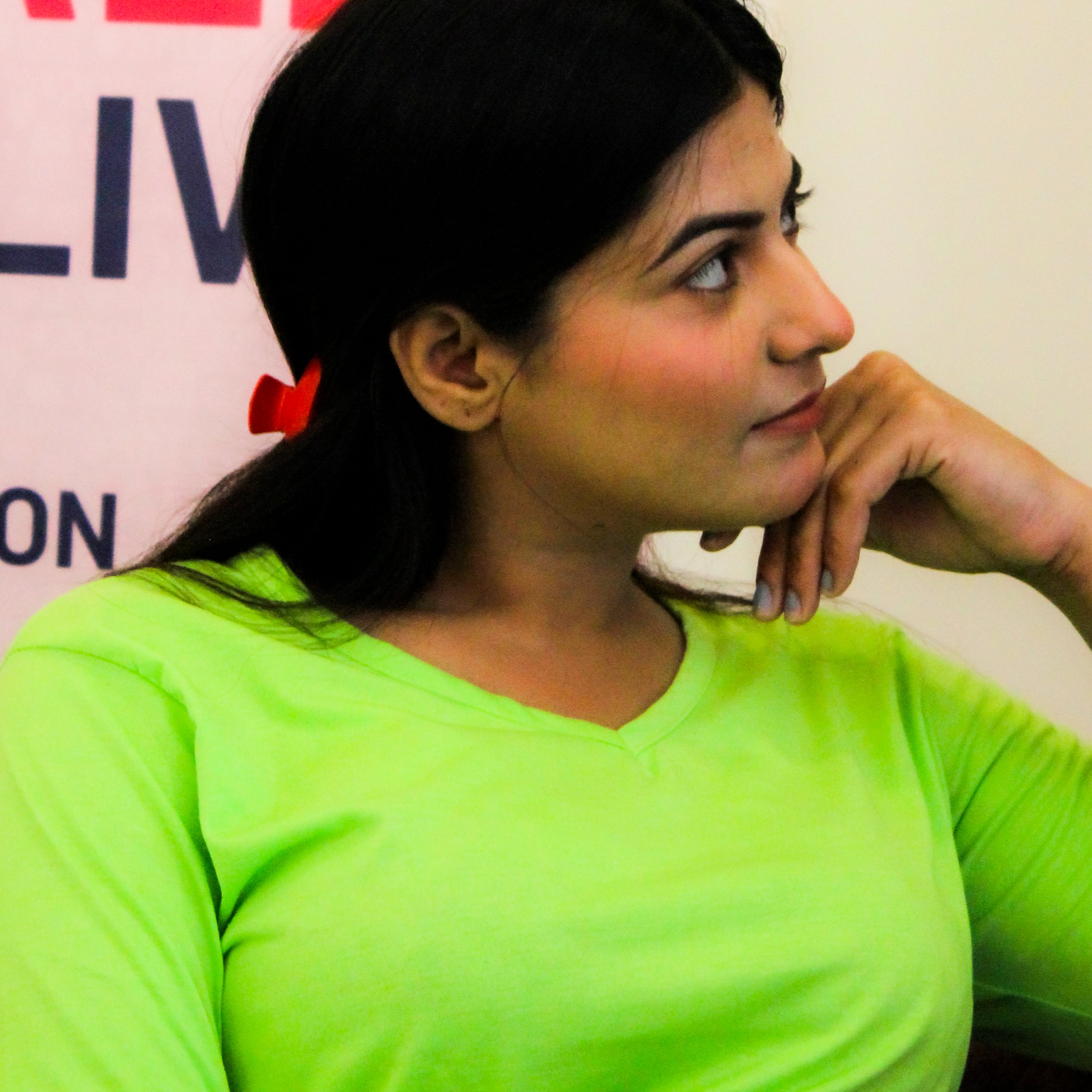 Lemon Green V-Neck Women's PJ Set