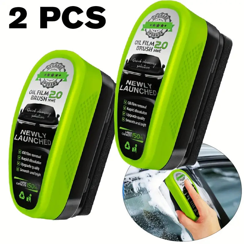 New Upgraded 2.0 Automotive Oil Film Cleaning Brush & Glass Polish – Buy 1 Get 1 FREE