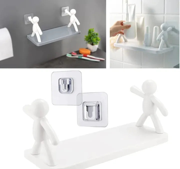 Set of 2 Human Shaped Wall Mounted Storage Shelves