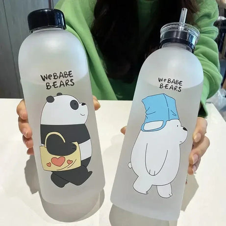 We Babe Bears Water Bottle – Cute Cartoon Bottle | BPA-Free, Leakproof & Durable