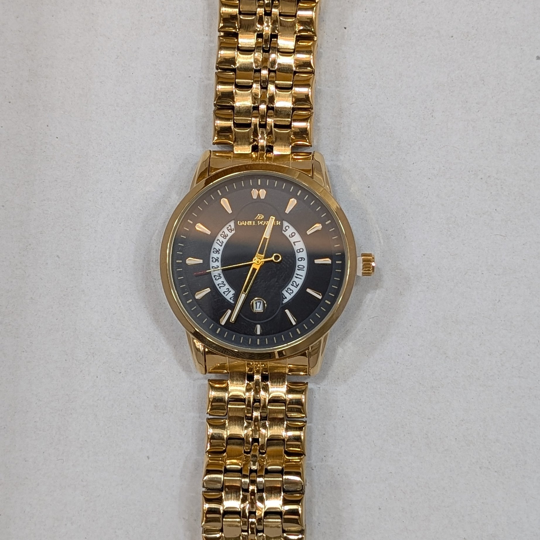 Danel Imperial Golden & Black Dial Men Watch