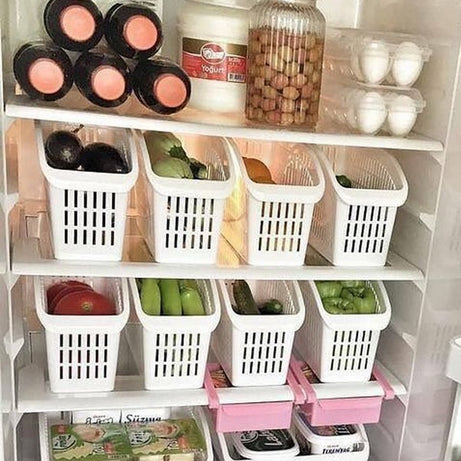 Fridge Organizer Storage Baskets for Fruits & Vegetables