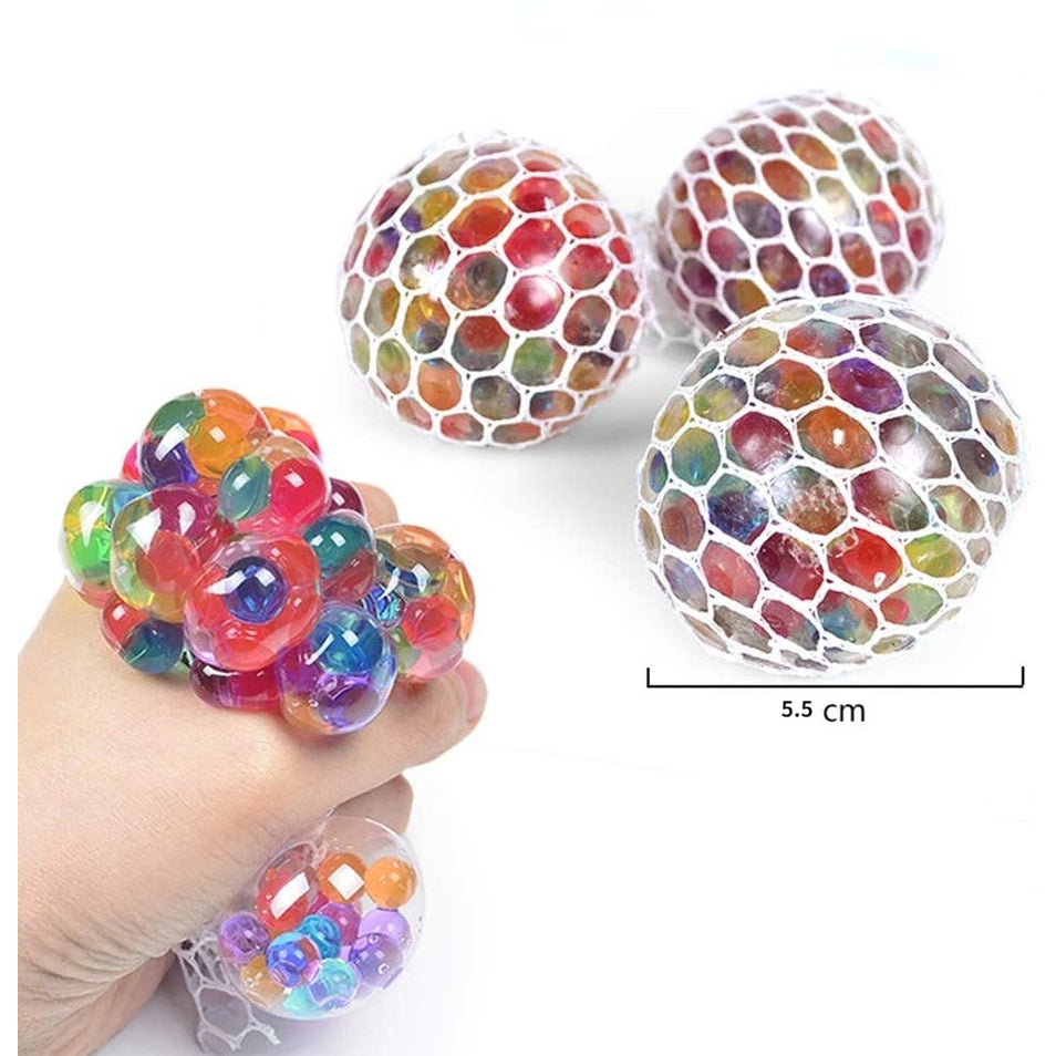 Anti Stress Squishy Mesh Rainbow Ball