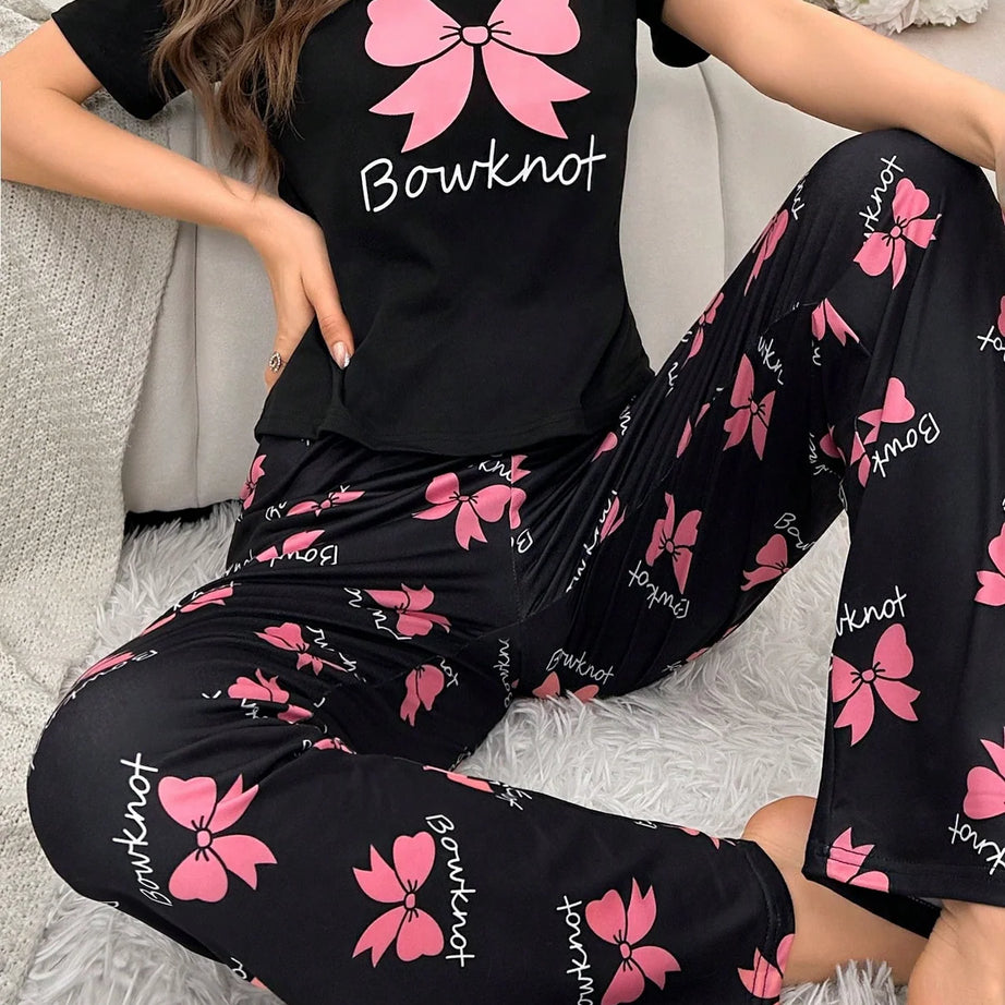 Black Bowknot Nightwear