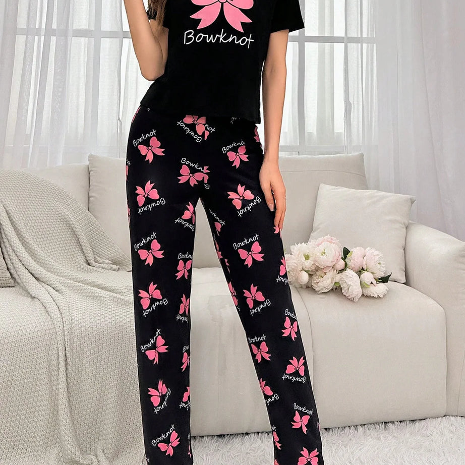 Black Bowknot Nightwear
