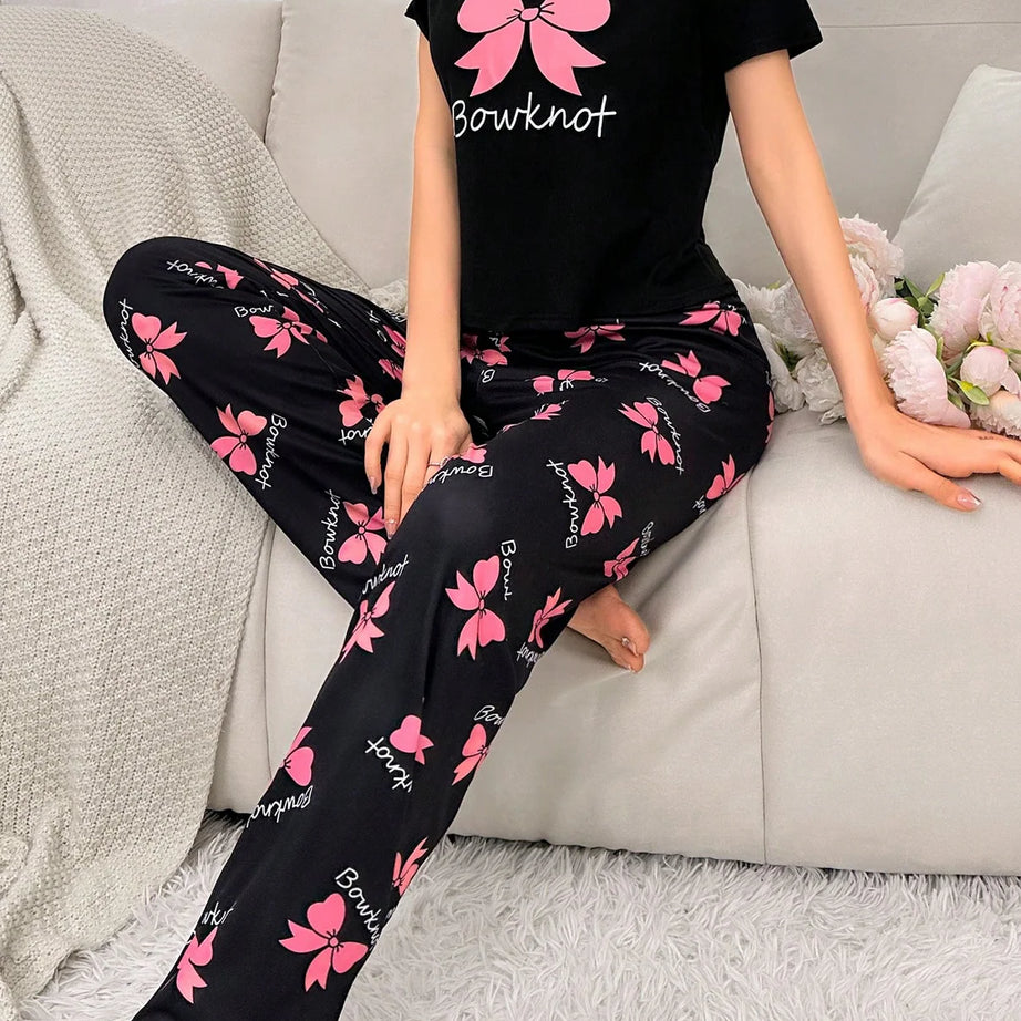 Black Bowknot Nightwear