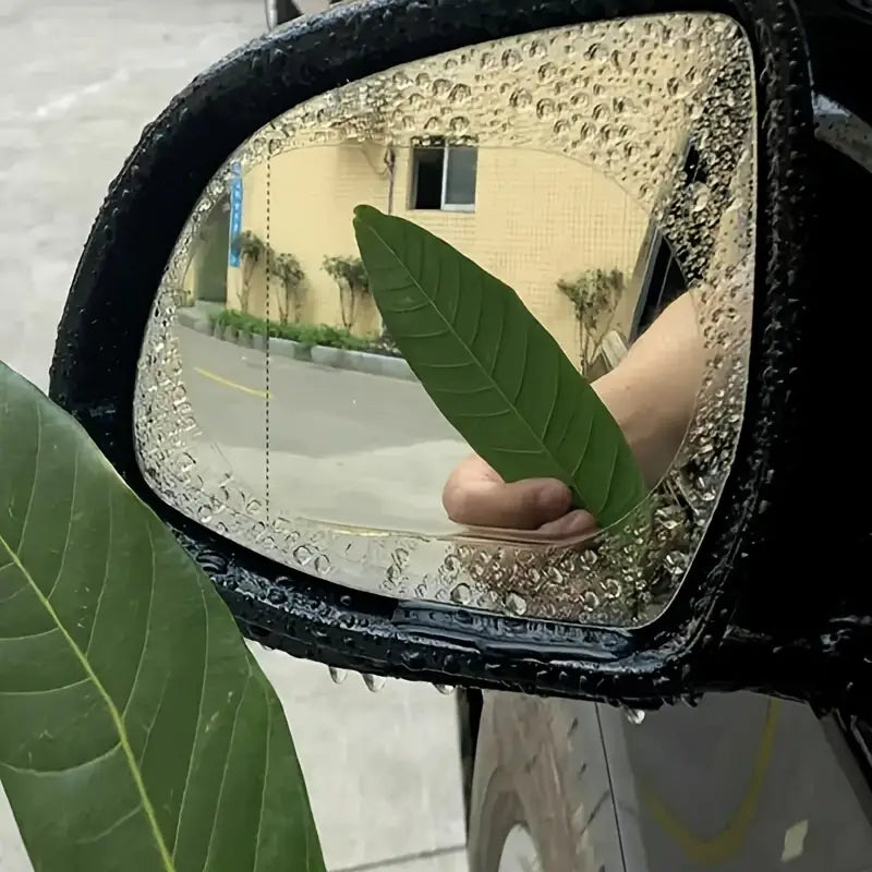 (Pack of 4) Water And Rain Proof Antilog Film For Car Mirror