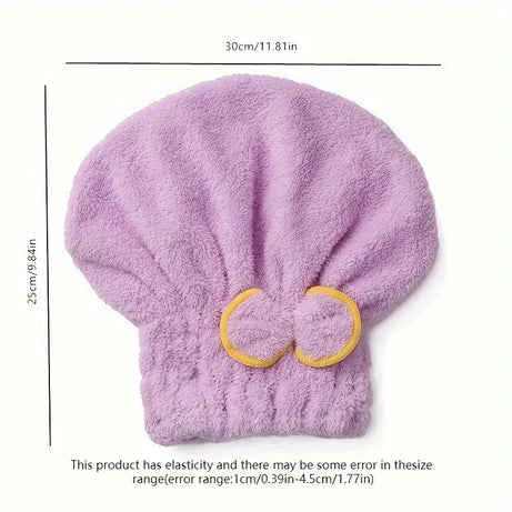 Microfiber Comfortable Quick Highly Absorbent Curly Long Thick Hair Turban Drying Bath Spa Bowknot Wrap Towel Cap Hat For Children and Adult Use