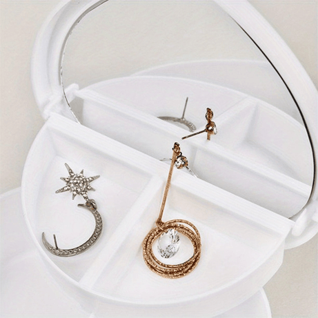 Heart Shape Double Layer Jewelry Organizer Storage Box For Women