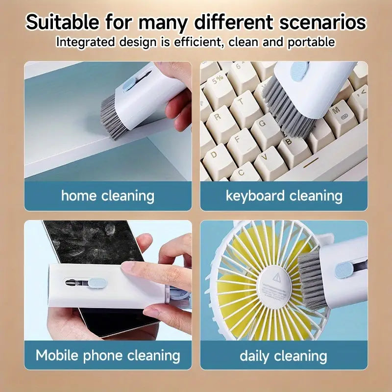 7 in 1 Multi Function Keyboard and Mobile Earphone Dirt Fingerprint Removal Cleaning Kit with Box