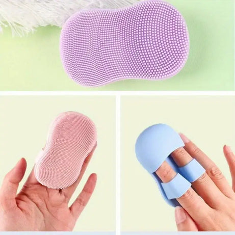 (Pack of 2) Soft Silicone Manual Facial Cleansing Finger Face Brush for Makeup Removal Nose and Wing Cleaner for Women